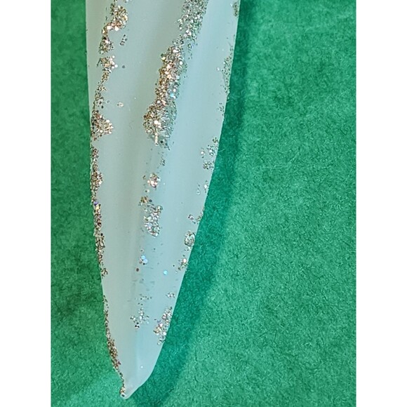 Assorted Lot Krebs Decorated Glass Christmas Ornaments Icicle Germany Gold White - Picture 6 of 16